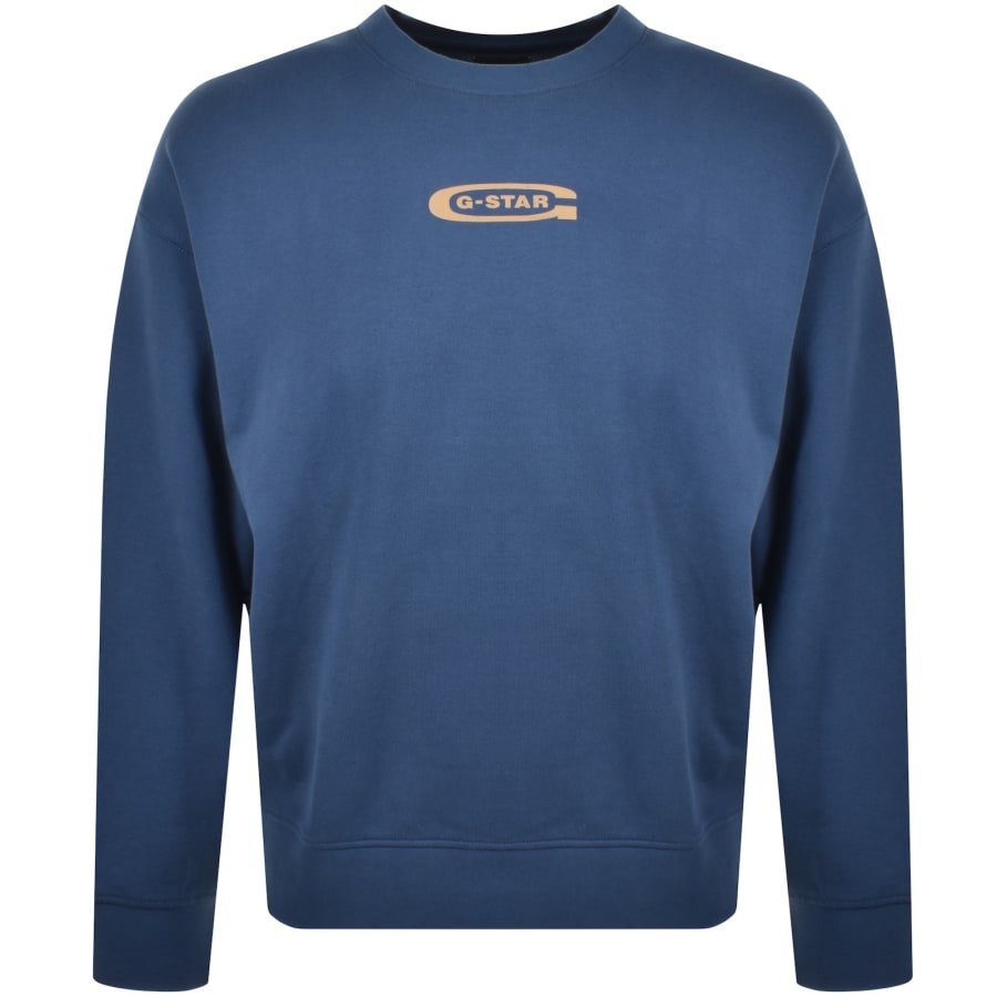 G Star Photo Back Sweatshirt Blue